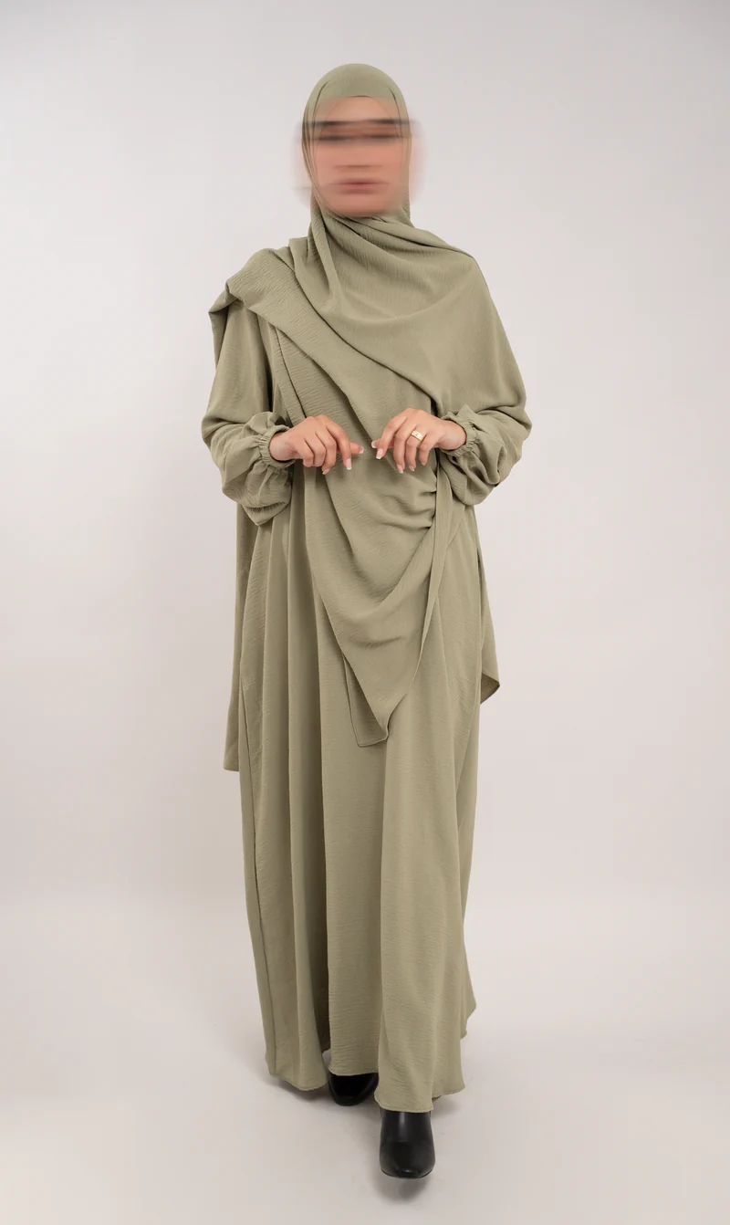 A-Linien-Puff-Jazz-Abaya R - Pistazie
