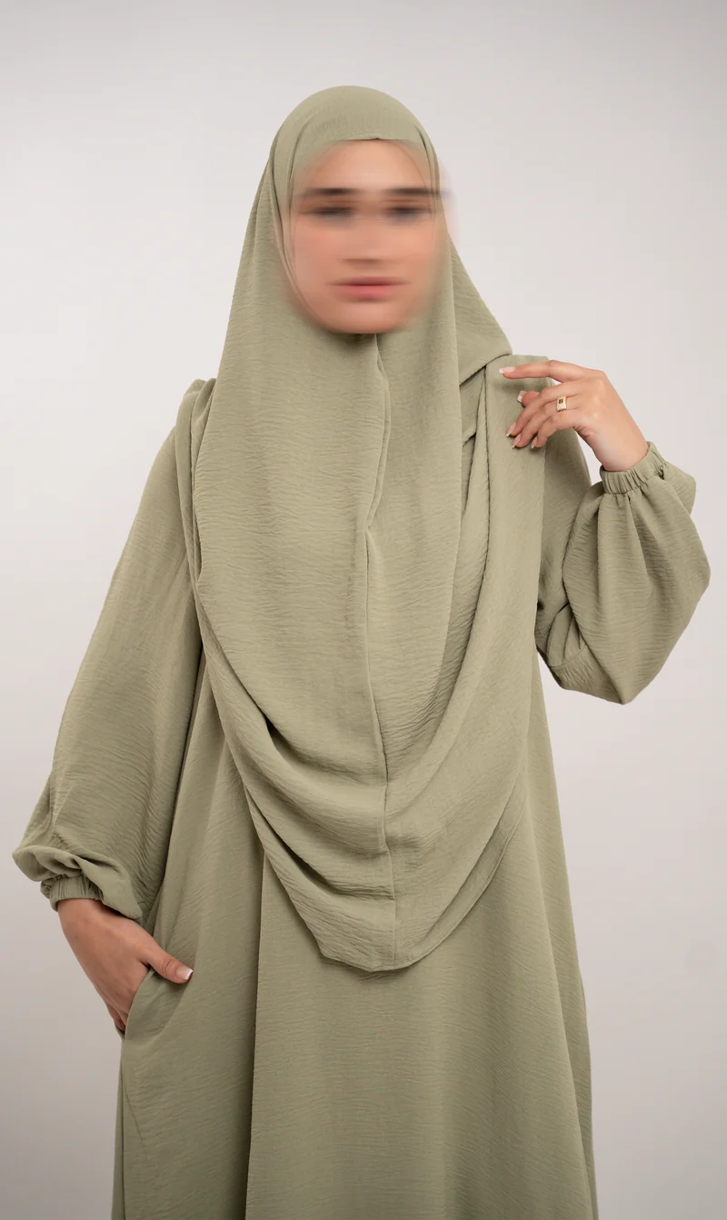 A-Linien-Puff-Jazz-Abaya R - Pistazie