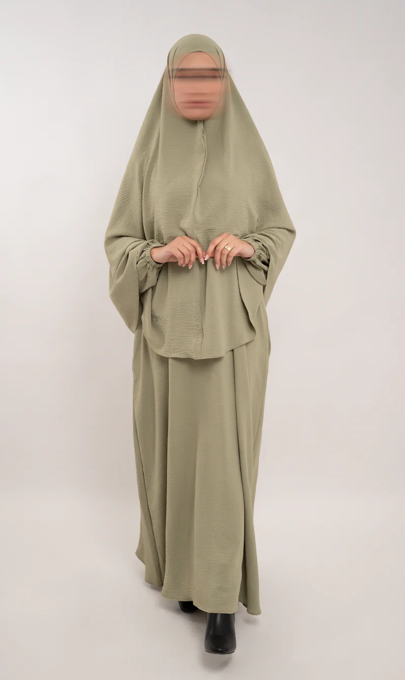 A-Linien-Puff-Jazz-Abaya R - Pistazie