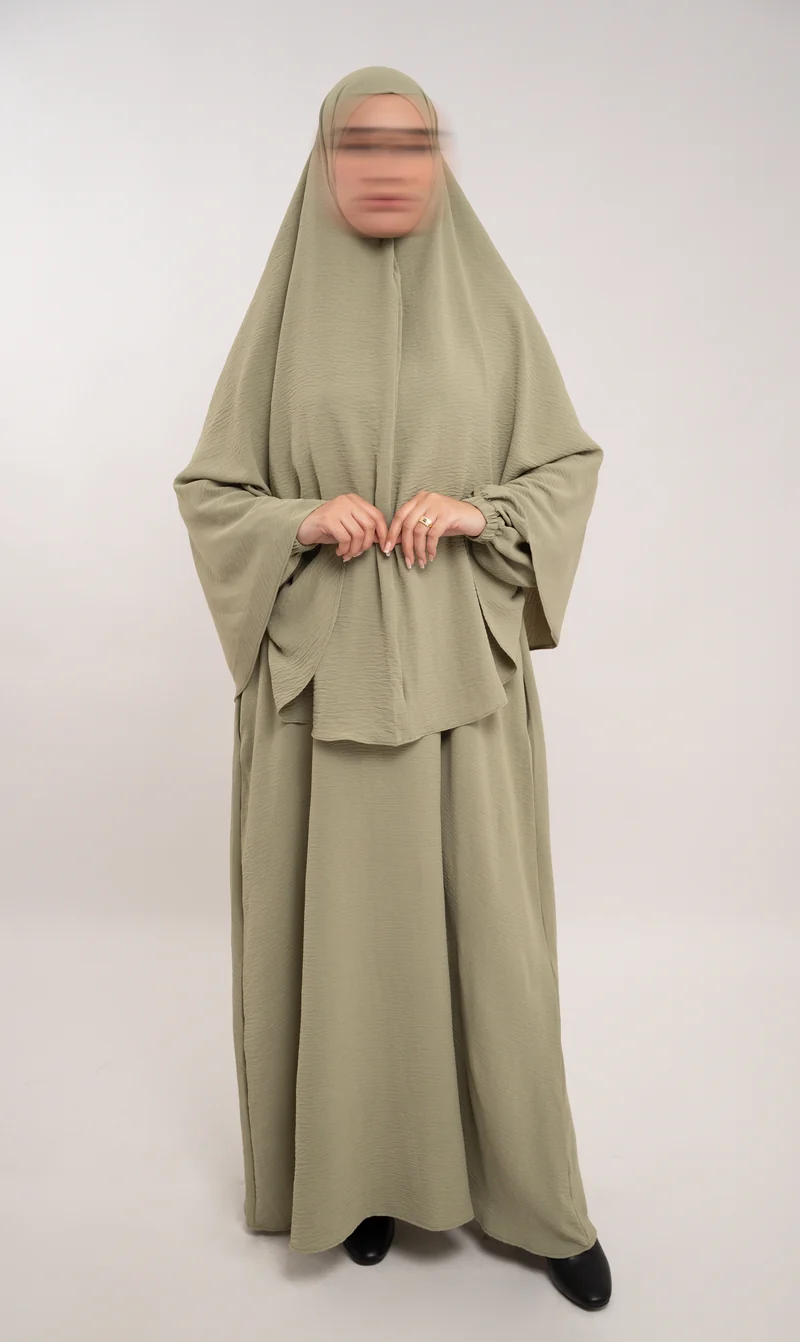 A-Linien-Puff-Jazz-Abaya R - Pistazie