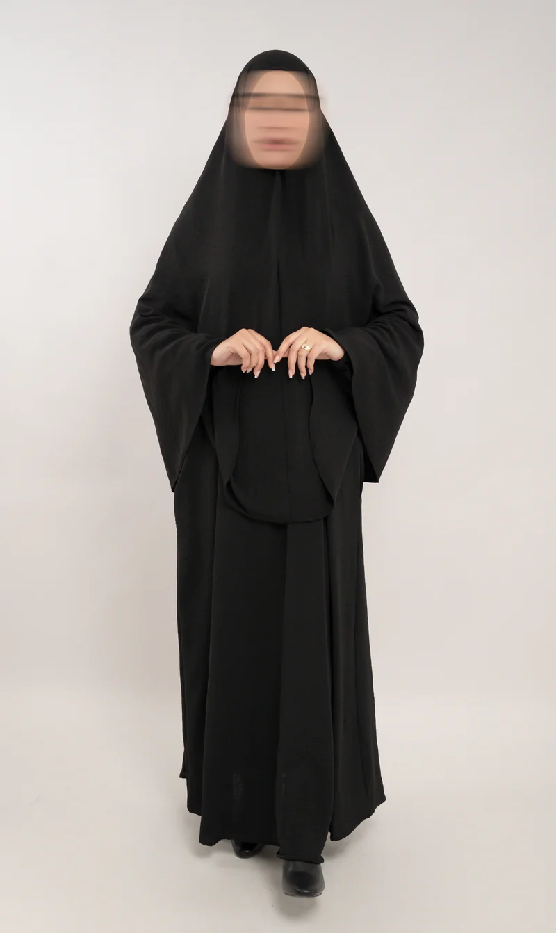 A-Linien-Puff-Jazz-Abaya R - Schwarz