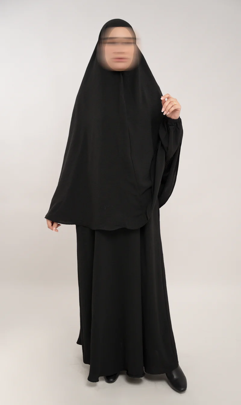 A-Linien-Puff-Jazz-Abaya R - Schwarz