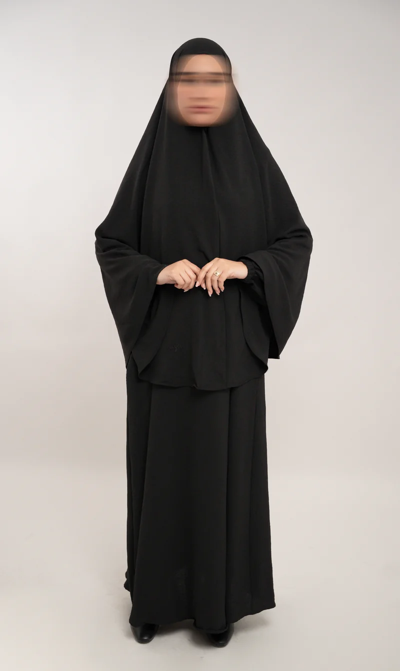 A-Linien-Puff-Jazz-Abaya R - Schwarz