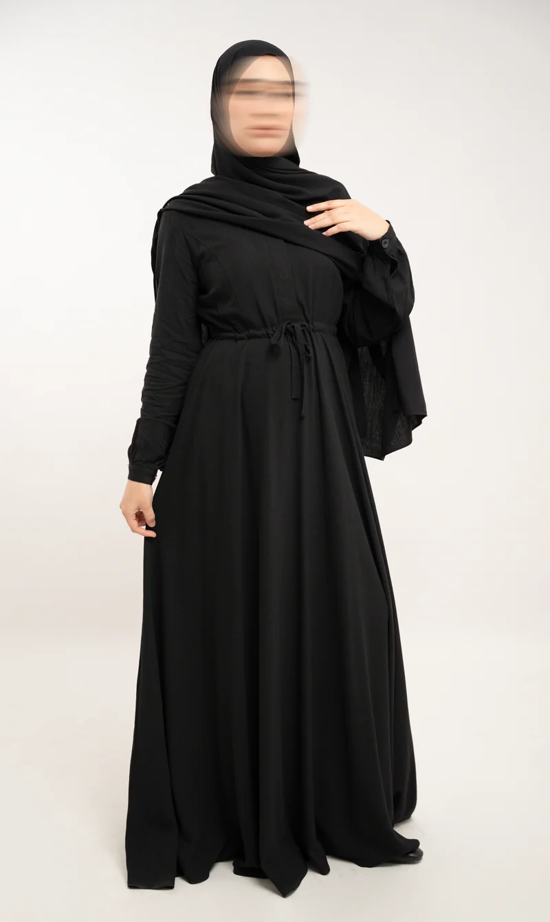 A-Linien-Puff-Jazz-Abaya R - Schwarz