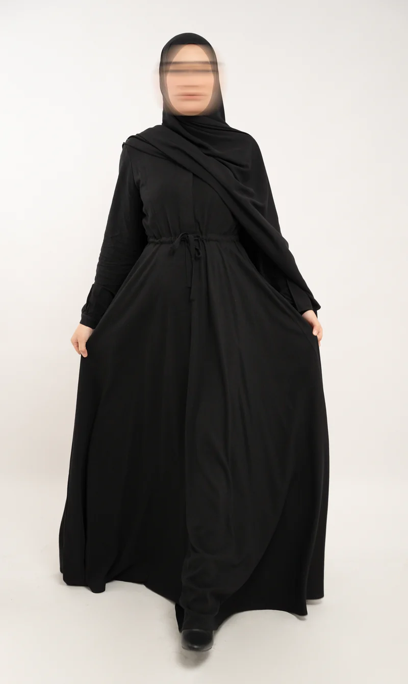 A-Linien-Puff-Jazz-Abaya R - Schwarz