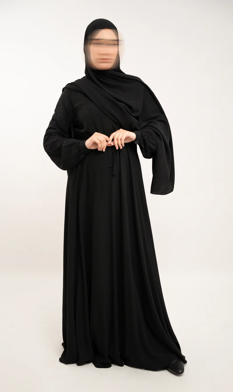 A-Linien-Puff-Jazz-Abaya R - Schwarz