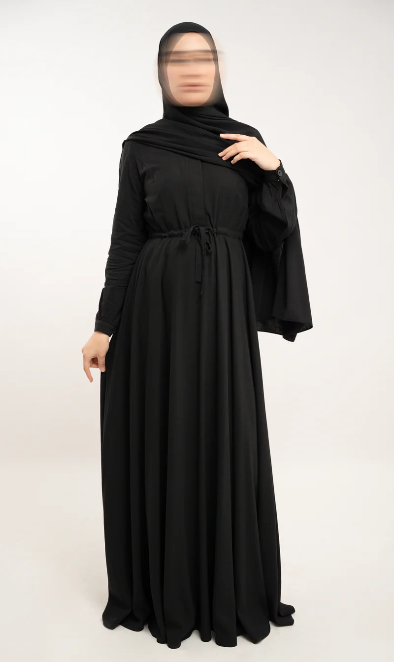 A-Linien-Puff-Jazz-Abaya R - Schwarz