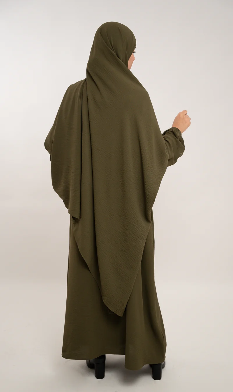 A-Linien-Puff-Jazz-Abaya R - Dunkeloliv
