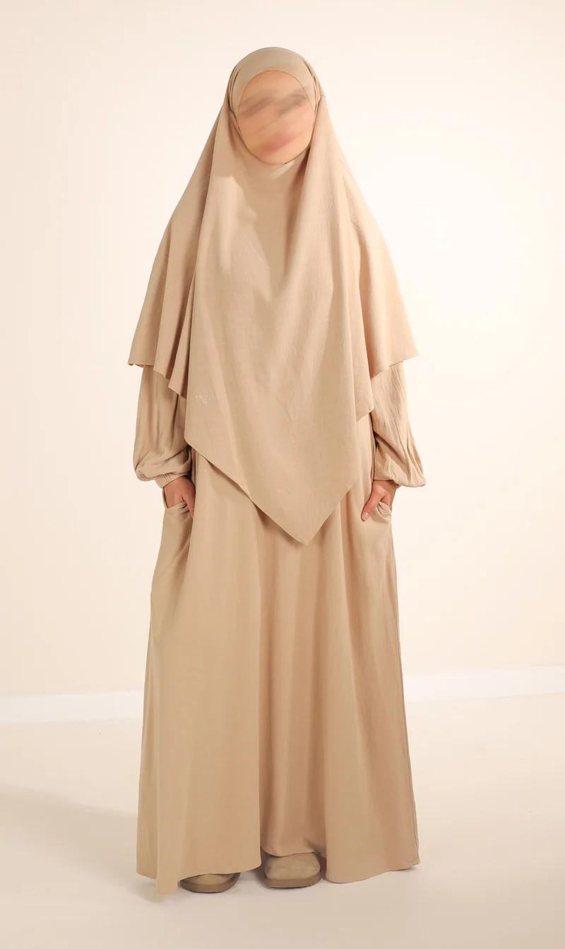Diamond Khimar (Krawatte) Nila Linen – Taupe Desert