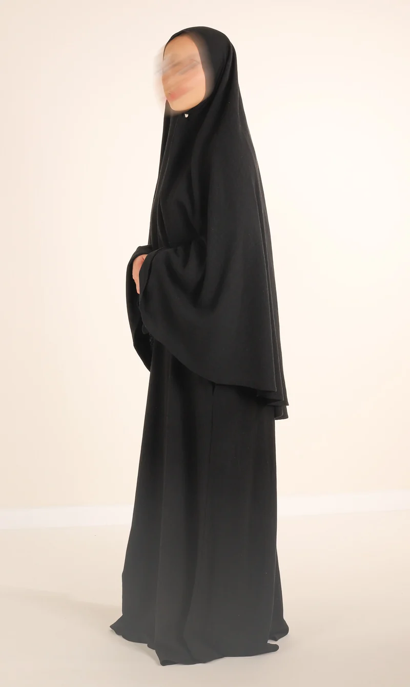 Hip Khimar NILA Leinen - Schwarz