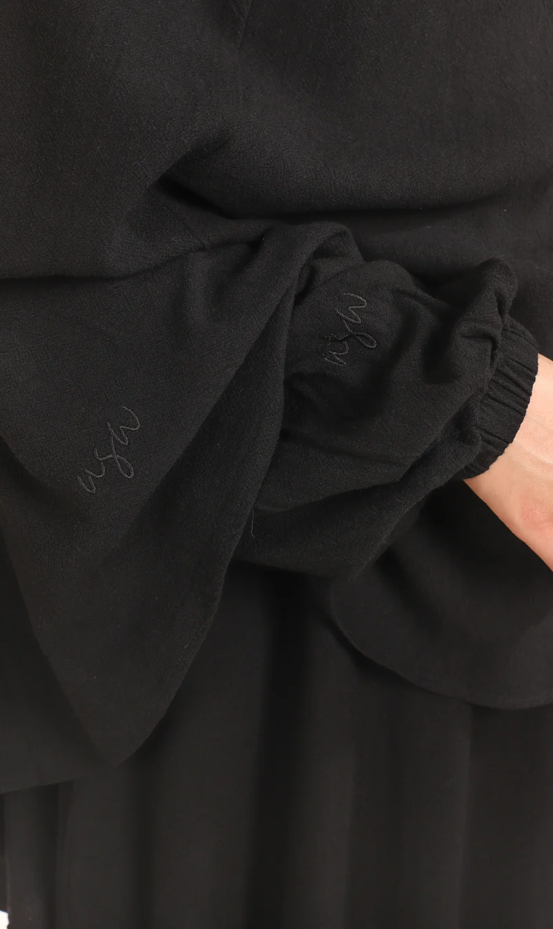 Hip Khimar NILA Leinen - Schwarz