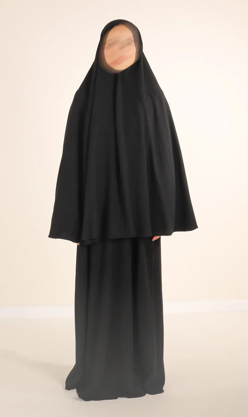 Hip Khimar NILA Leinen - Schwarz