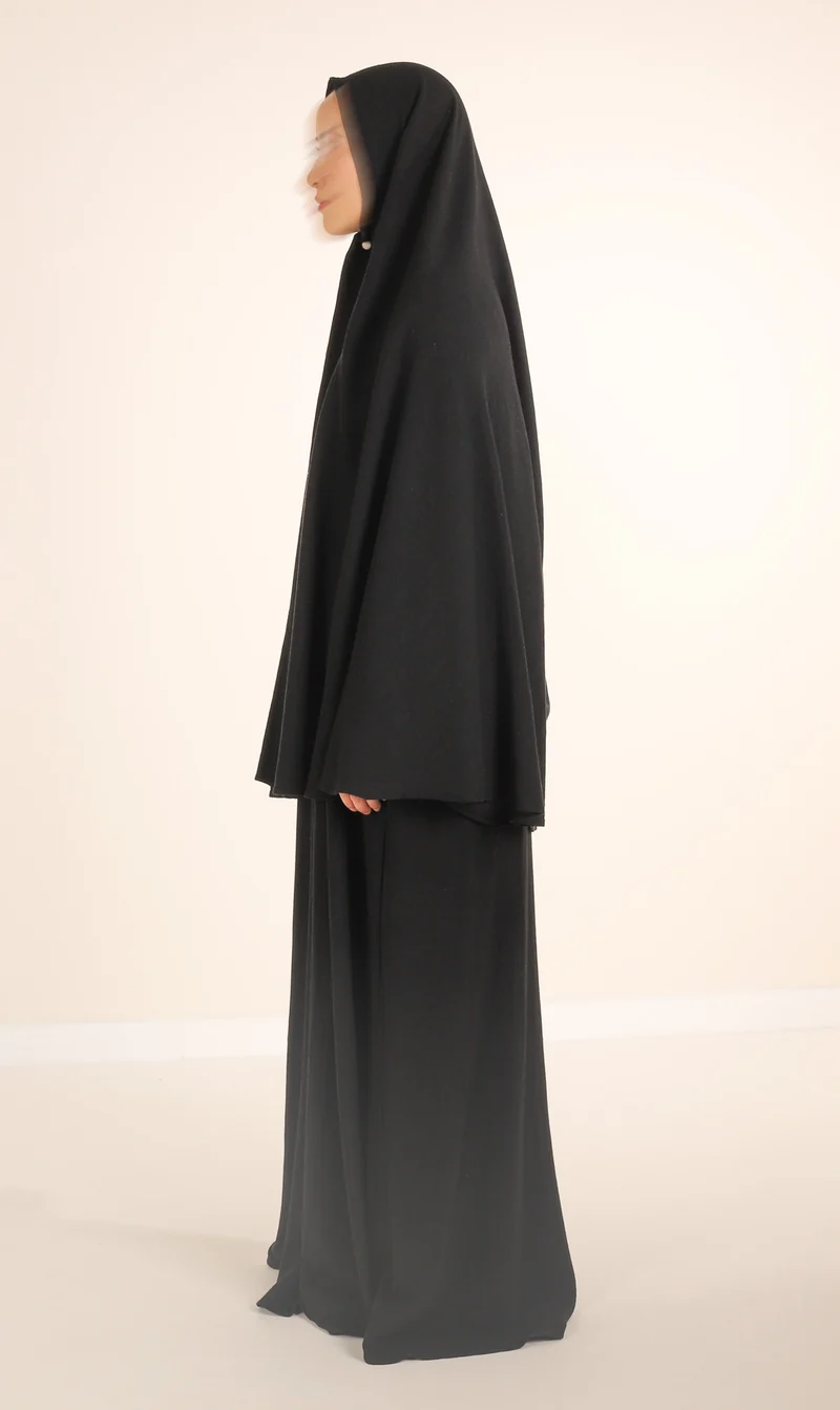 Hip Khimar NILA Leinen - Schwarz