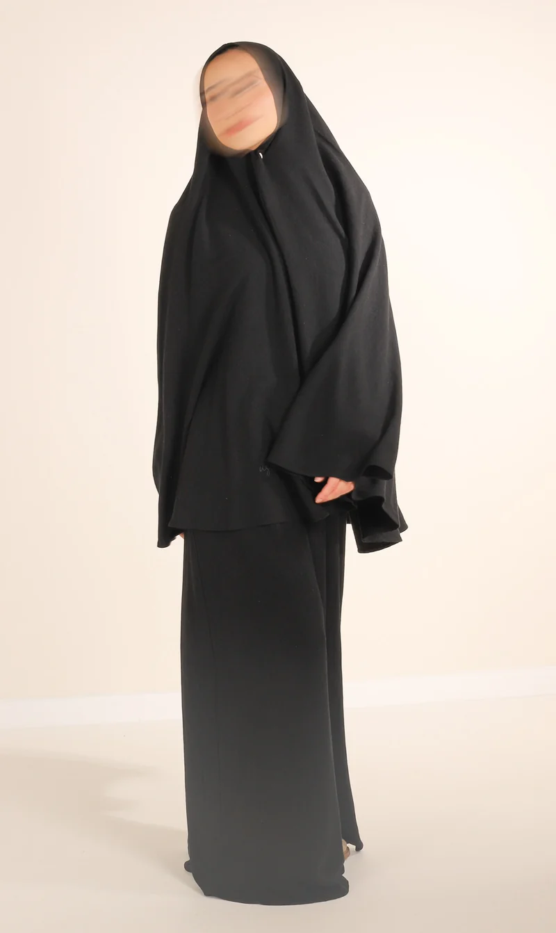 Hip Khimar NILA Leinen - Schwarz