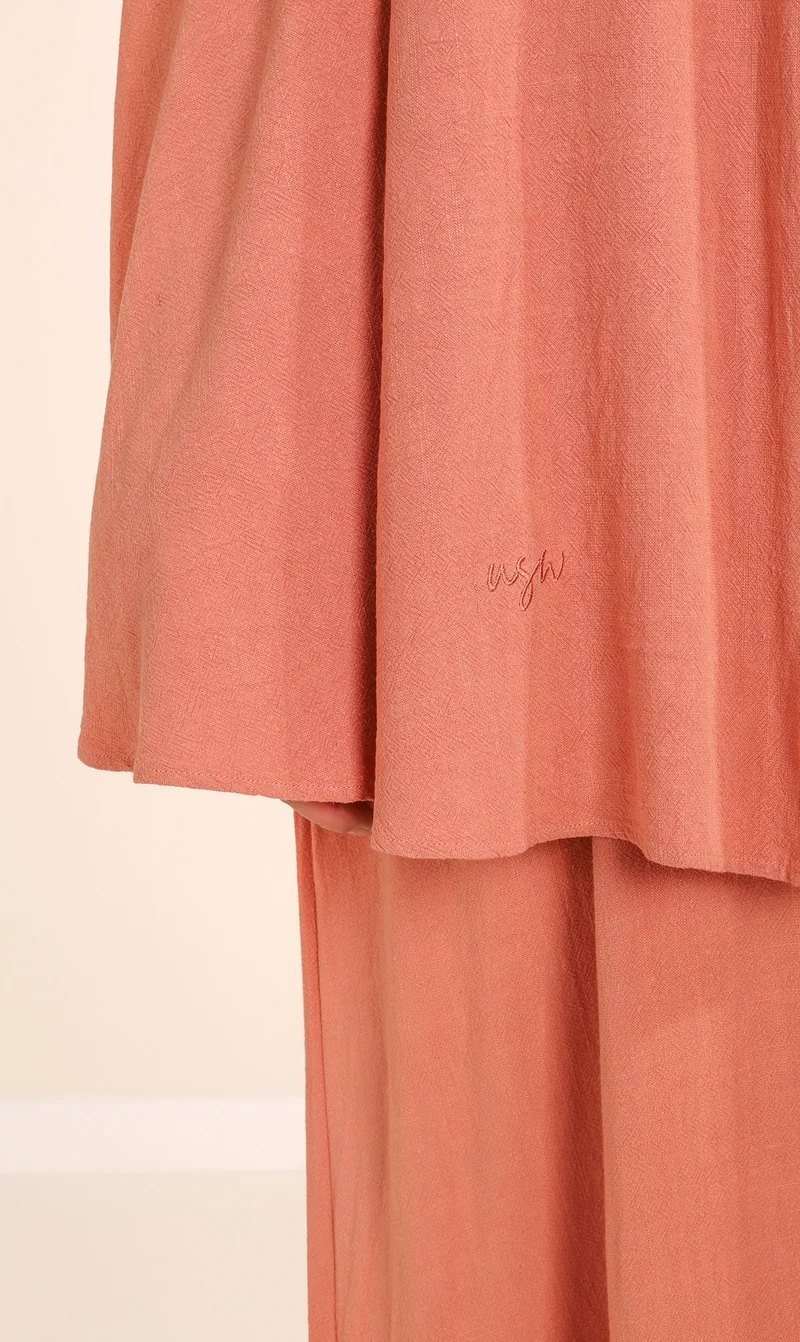 Hip Khimar Nila Leinen - Mocca