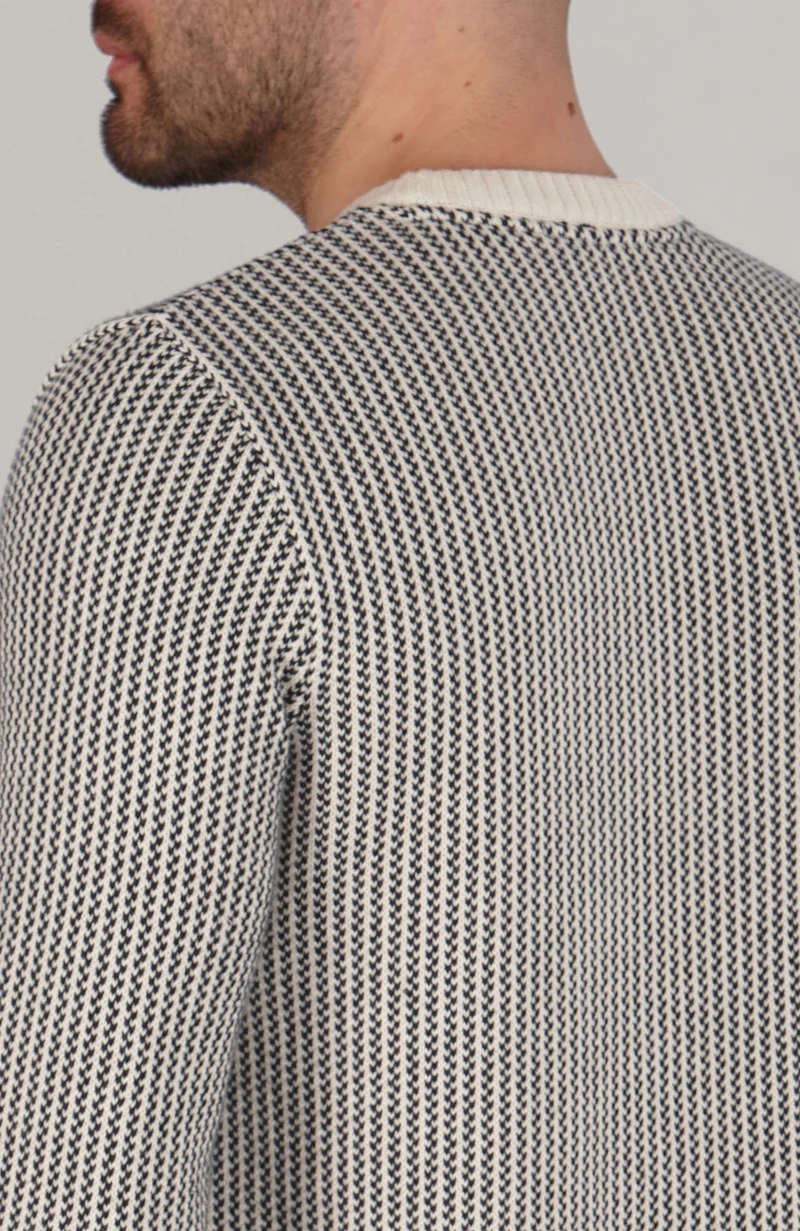 Herren-Pullover aus 100 % Baumwolle mit Fischer-Kragenstich