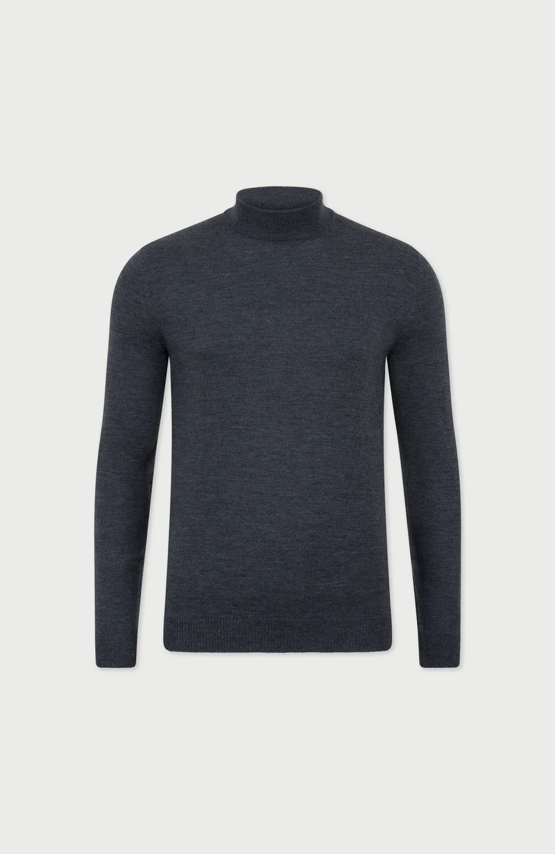 Rollkragenpullover aus extrafeiner Merinowolle für Herren
