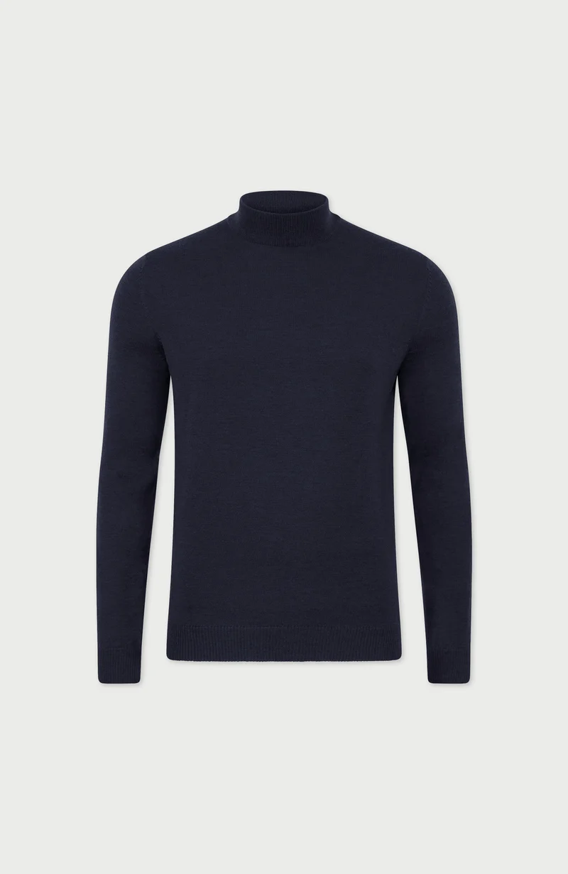 Rollkragenpullover aus extrafeiner Merinowolle für Herren
