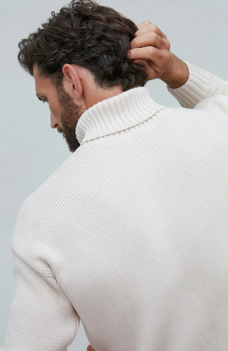 Herren-Rollkragenpullover „Submariner“ aus 100 % Baumwolle