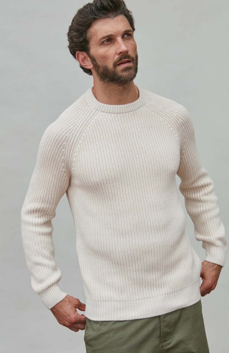 Herren-Pullover aus 100 % Fischer-Rippstrick-Baumwolle