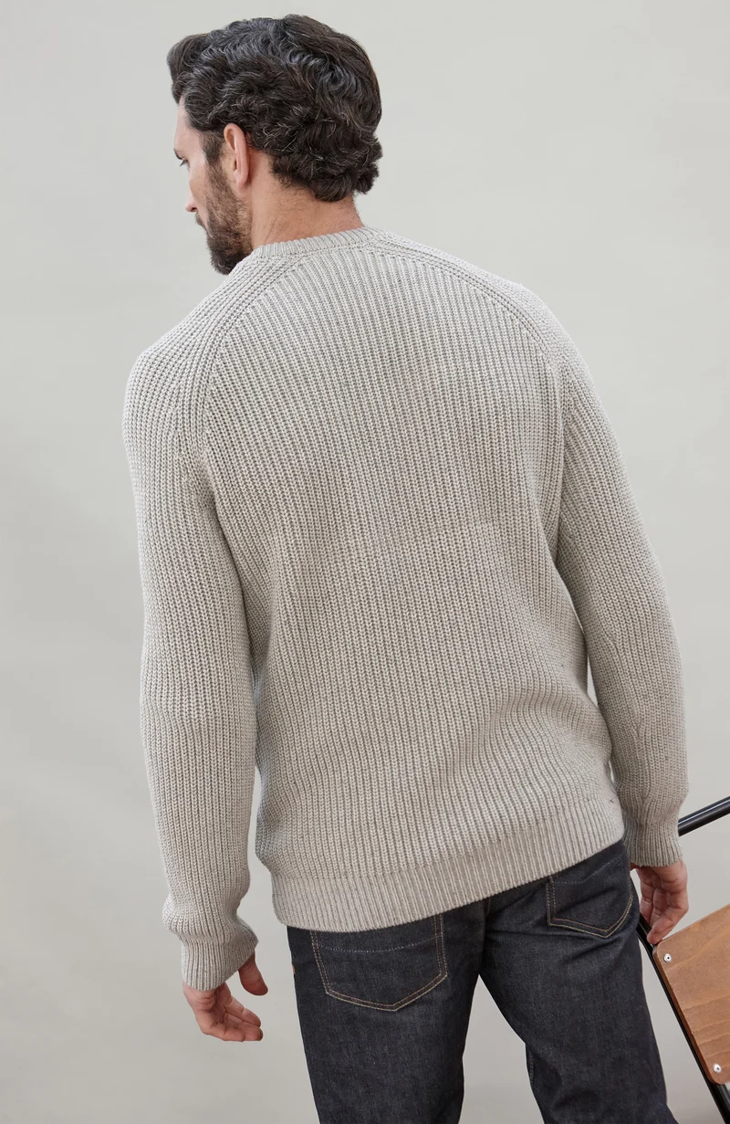 Herren-Pullover aus 100 % Fischer-Rippstrick-Baumwolle