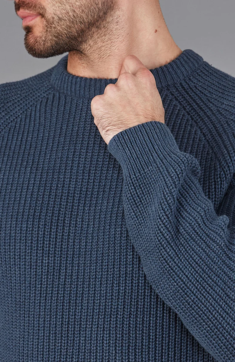 Herren-Pullover aus 100 % Fischer-Rippstrick-Baumwolle
