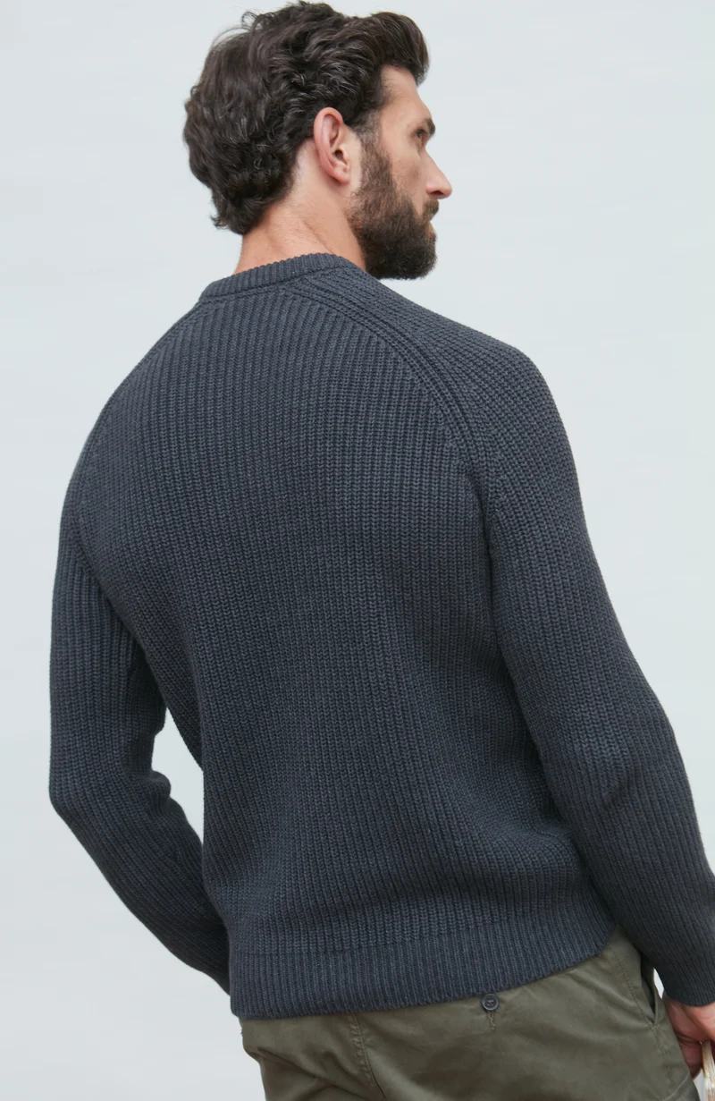 Herren-Pullover aus 100 % Fischer-Rippstrick-Baumwolle