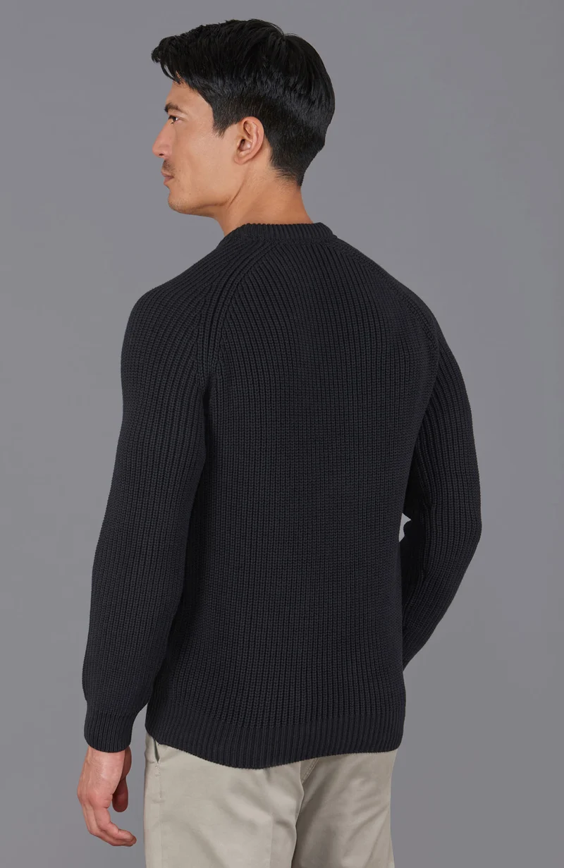 Herren-Pullover aus 100 % Fischer-Rippstrick-Baumwolle