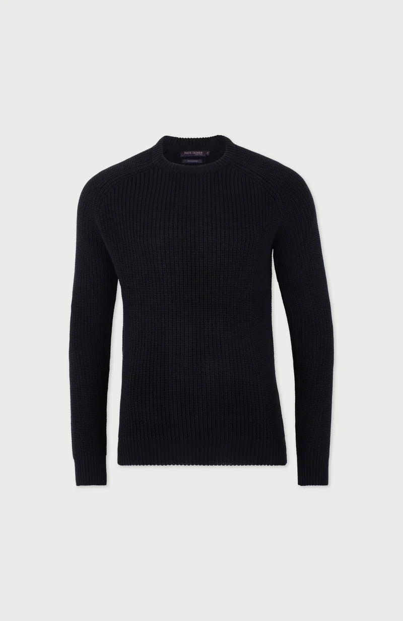 Herren-Pullover aus 100 % Fischer-Rippstrick-Baumwolle