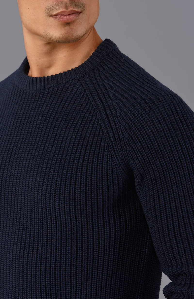 Herren-Pullover aus 100 % Fischer-Rippstrick-Baumwolle