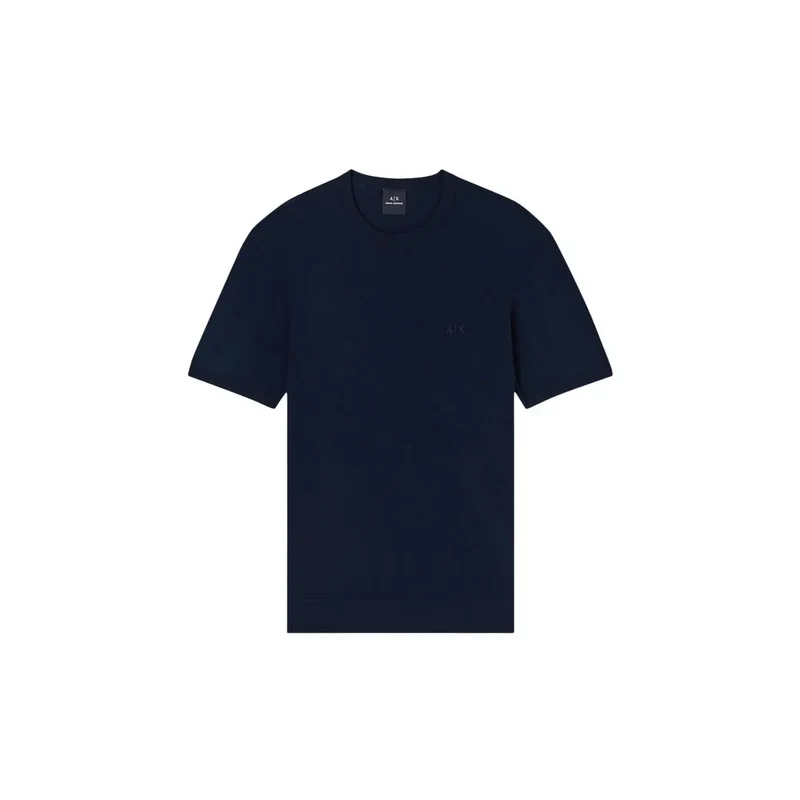 Armani Exchange Herren T-Shirt aus blauer Baumwolle