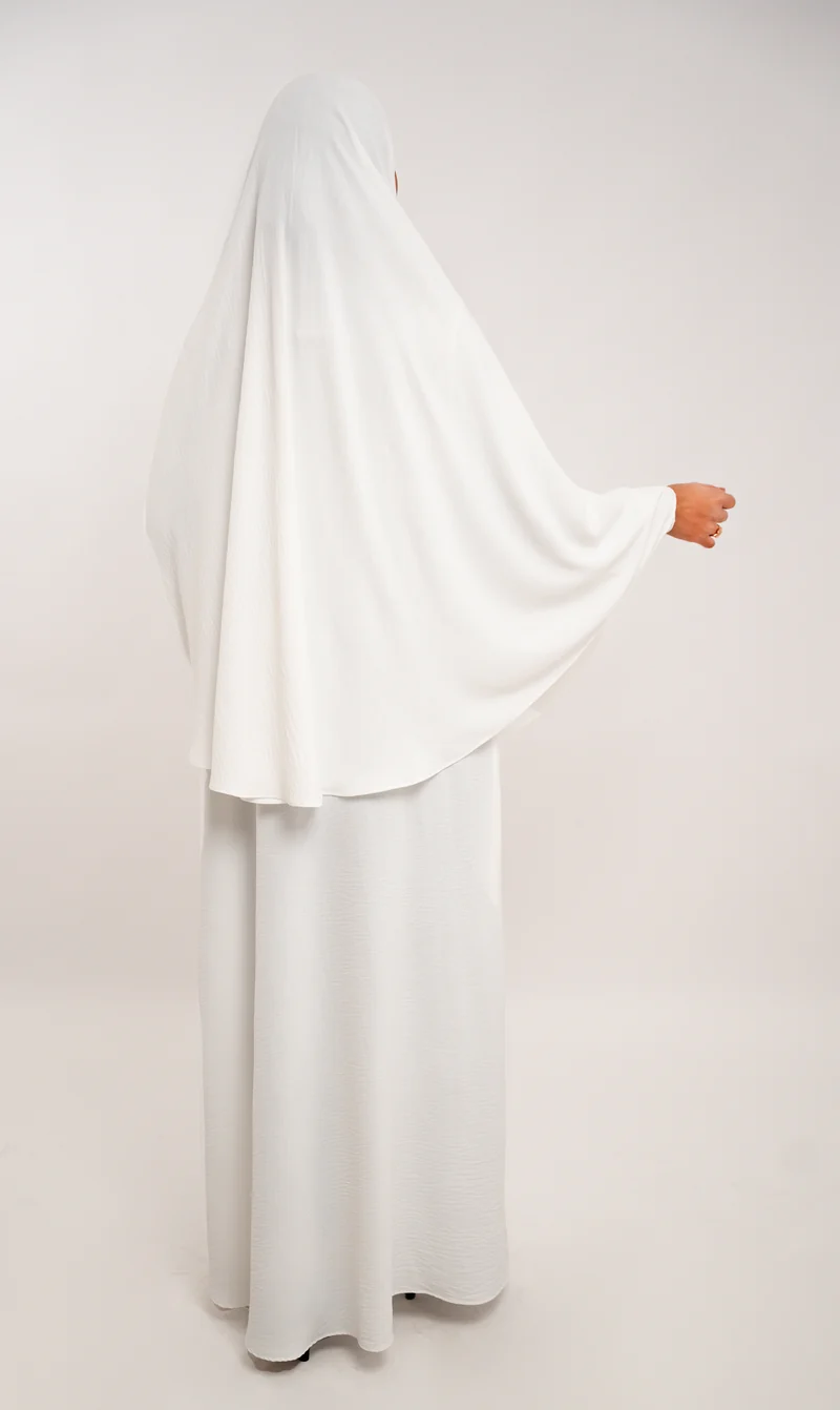 A-Linien-Puff-Jazz-Abaya R - Weiß