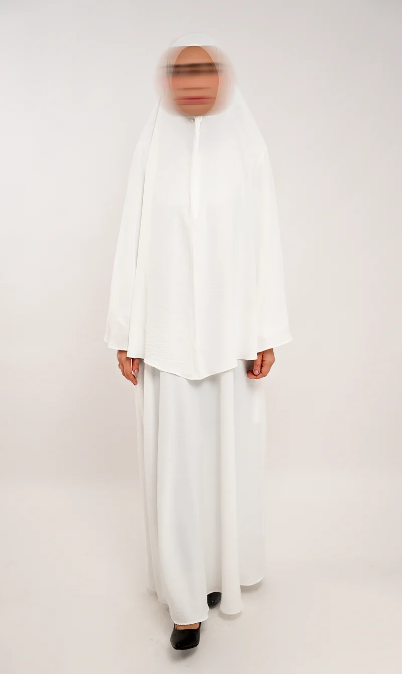 A-Linien-Puff-Jazz-Abaya R - Weiß