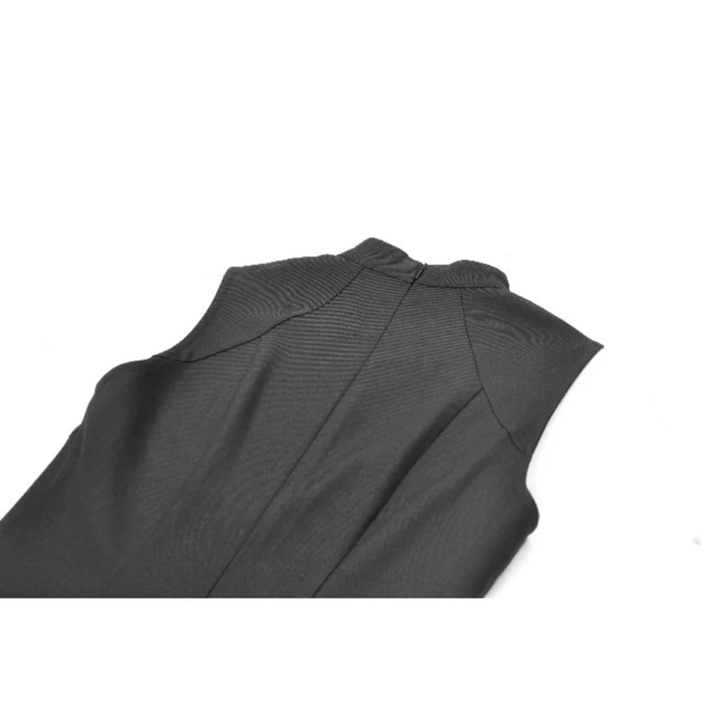 Ärmelloses Punk-Kleid mit Spinnwebenmuster, Mesh-Einsätzen und Schnürung für Damen