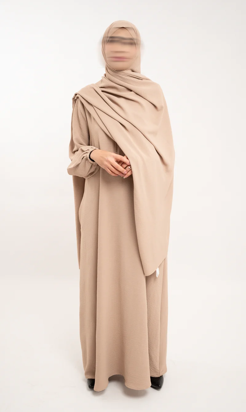 A-Linien-Puff-Jazz-Abaya R - Taupe