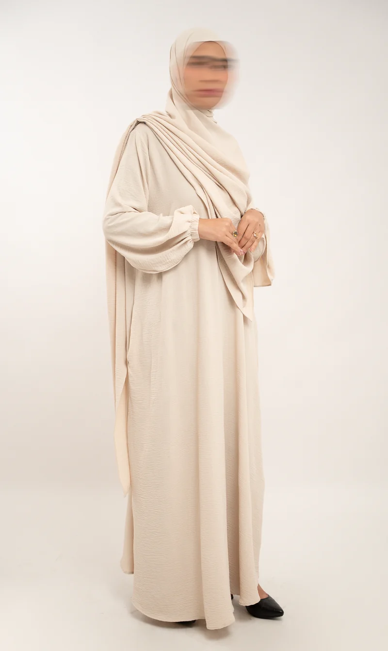A-Linien-Puff-Jazz-Abaya R - Creme