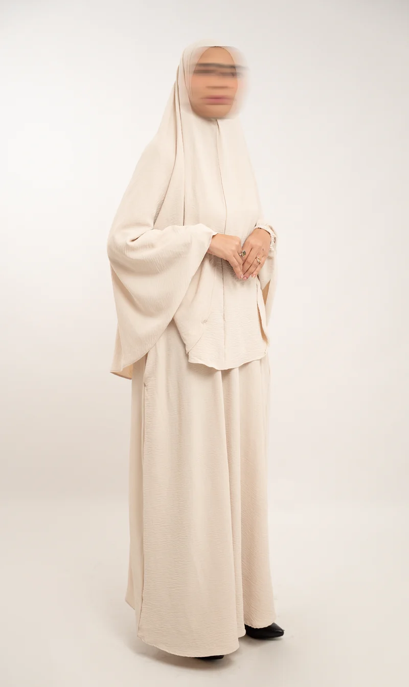 A-Linien-Puff-Jazz-Abaya R - Creme