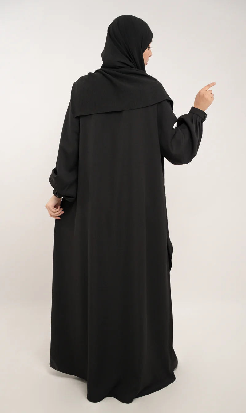 A-Linien-Abaya TAYMA R - Schwarz