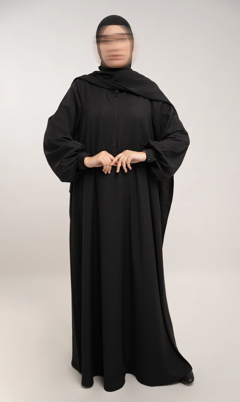 A-Linien-Abaya TAYMA R - Schwarz