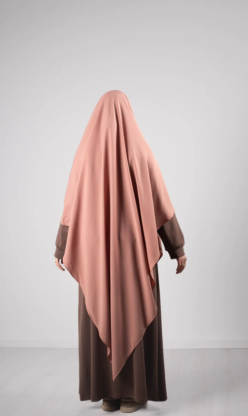 XL Triangle Khimar - Vieux Rose