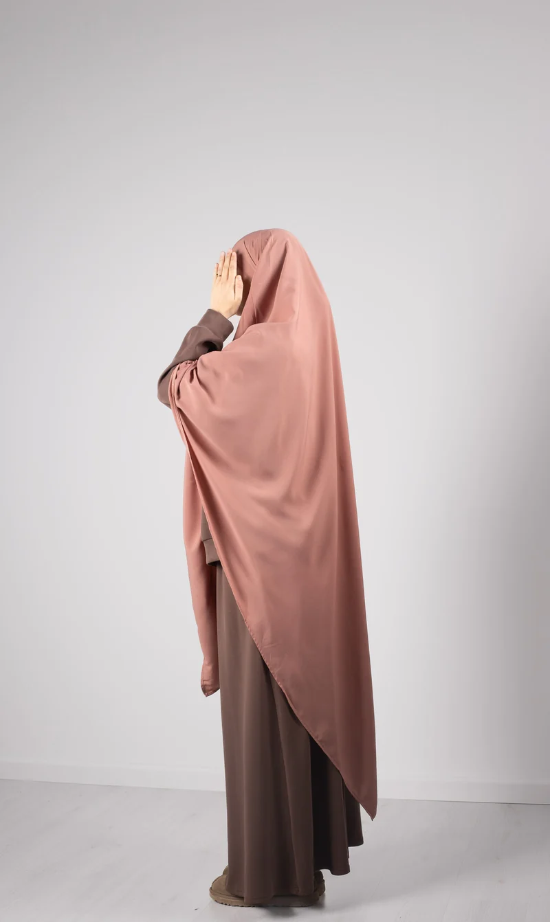 XL Triangle Khimar - Vieux Rose