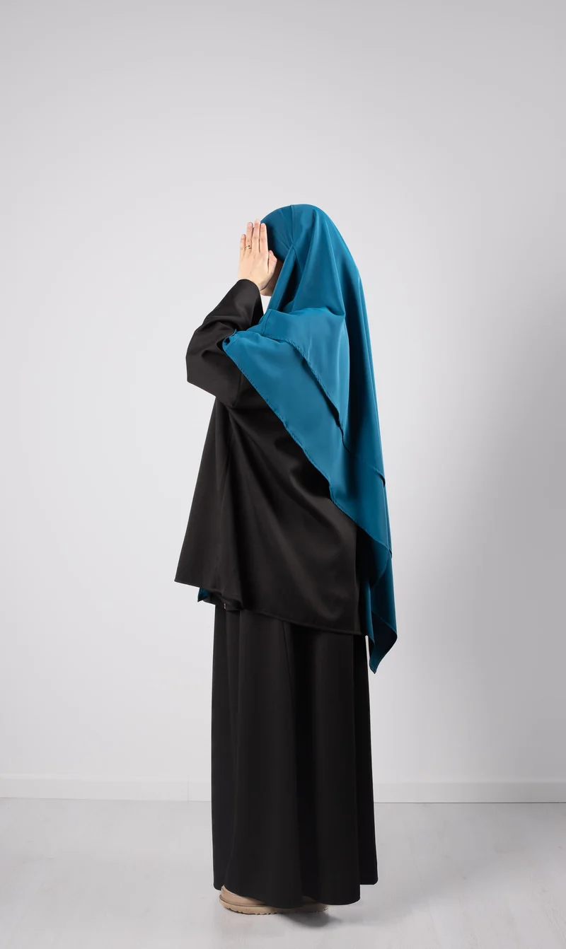 Double Diamond KHIMAR MEDINI Seide – Petrol