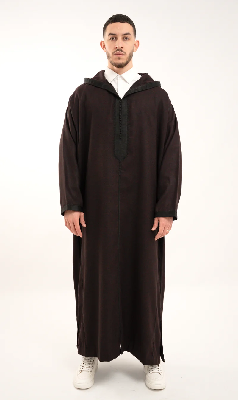 Djellaba Sof Haroun - Schwarze Kirsche