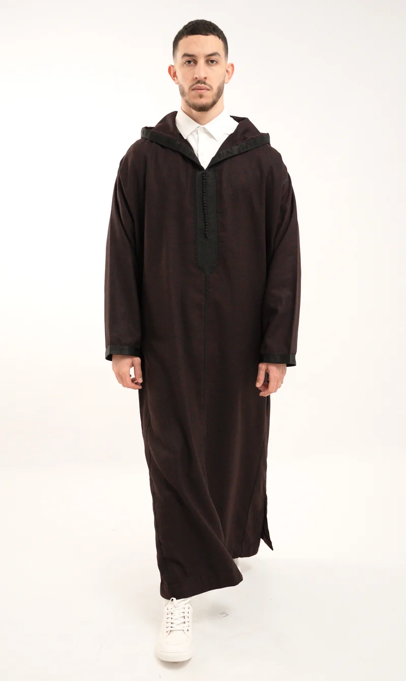 Djellaba Sof Haroun - Schwarze Kirsche