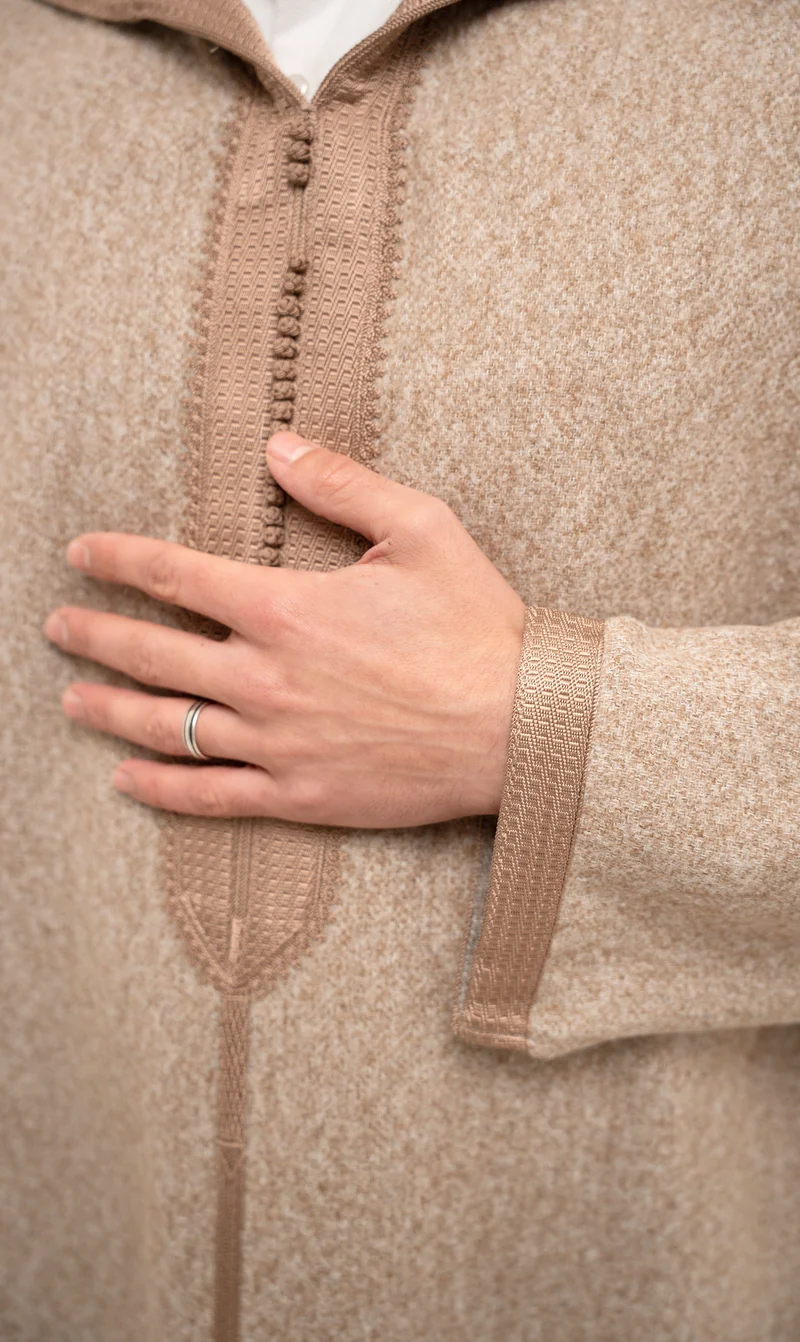 Djellaba Soft Kashmir – Sandy Taupe