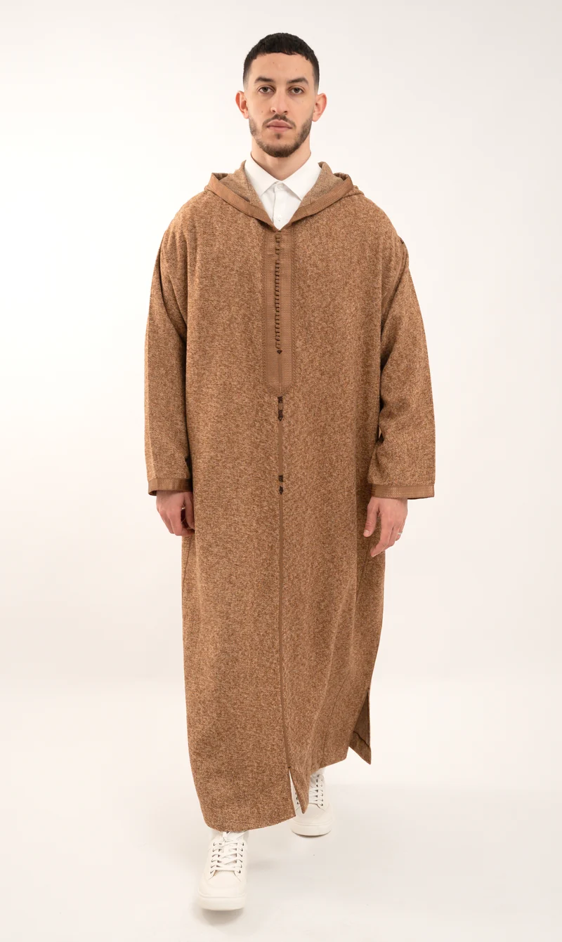 Djellaba Soft Kashmir – Herbstbraun