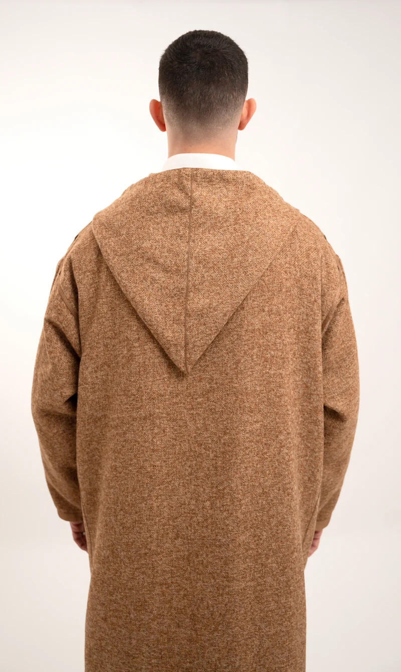 Djellaba Soft Kashmir – Herbstbraun