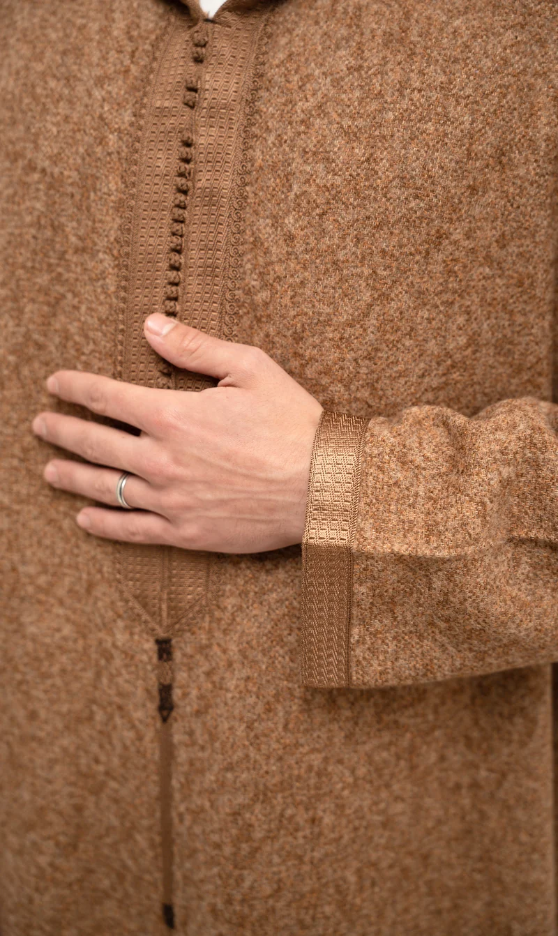 Djellaba Soft Kashmir – Herbstbraun