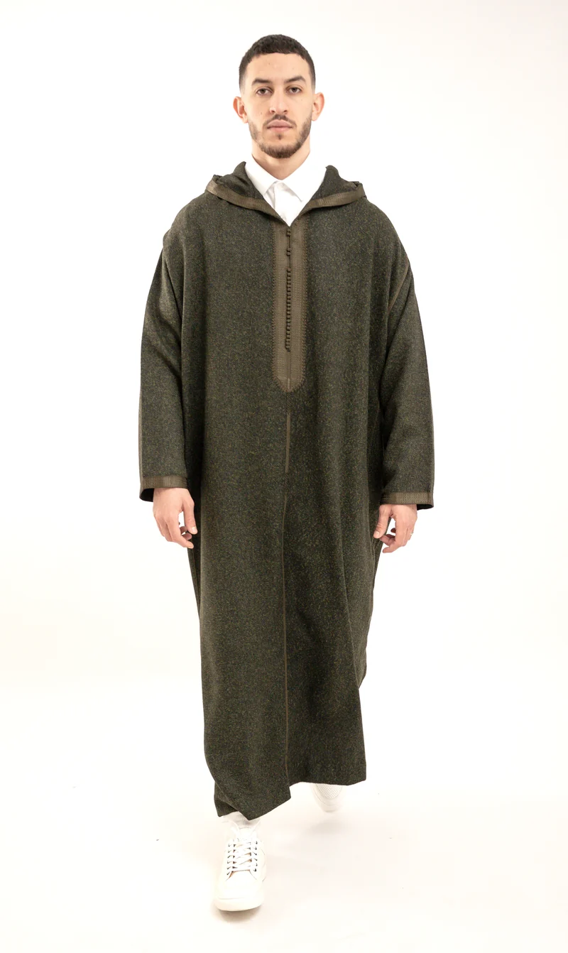 Djellaba Soft Kashmir - Dunkelgrün