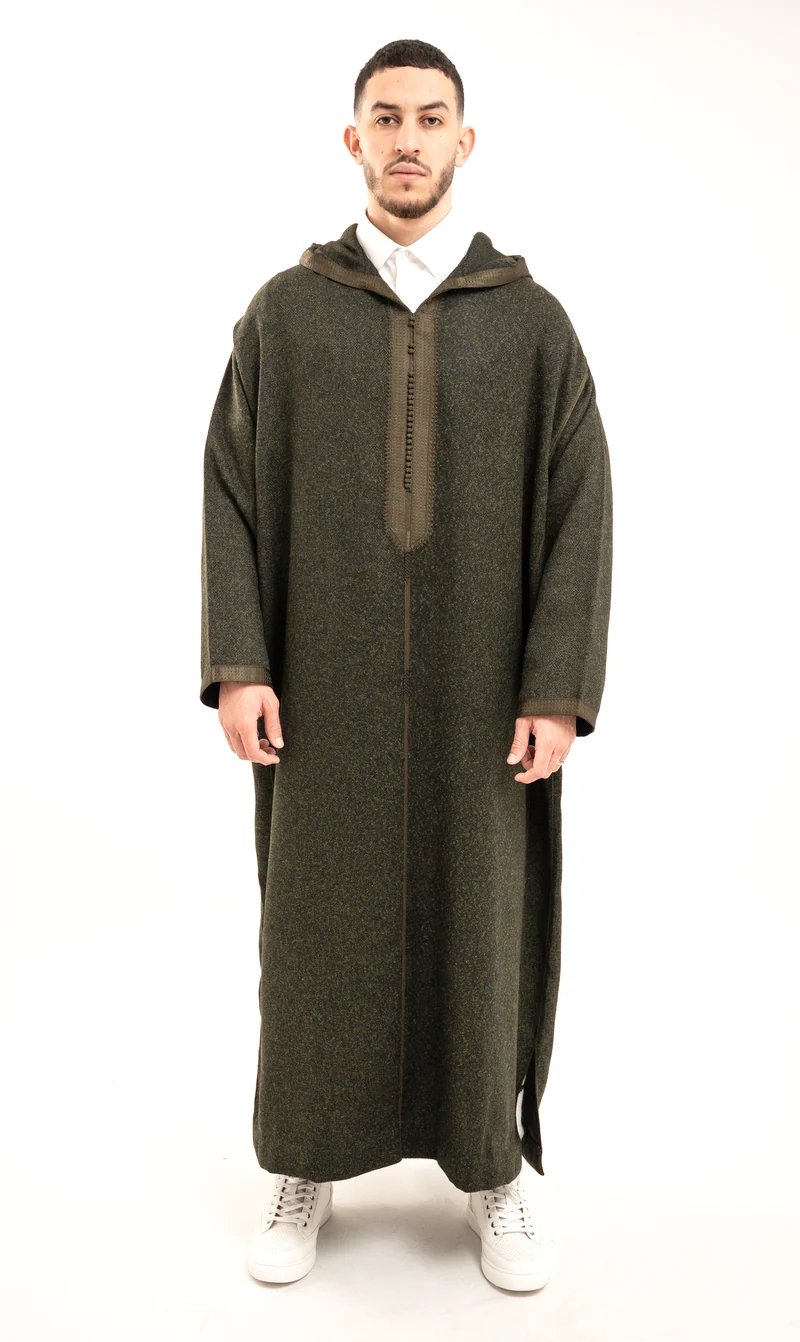 Djellaba Soft Kashmir - Dunkelgrün